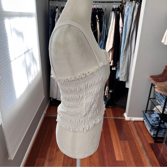 American Eagle Cropped Smocked Tank Top | Size Small - Picture 6 of 8